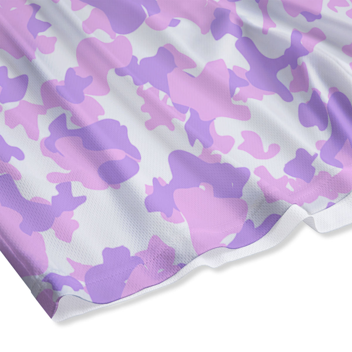Camouflage Purple Pastel Print Mesh Shorts