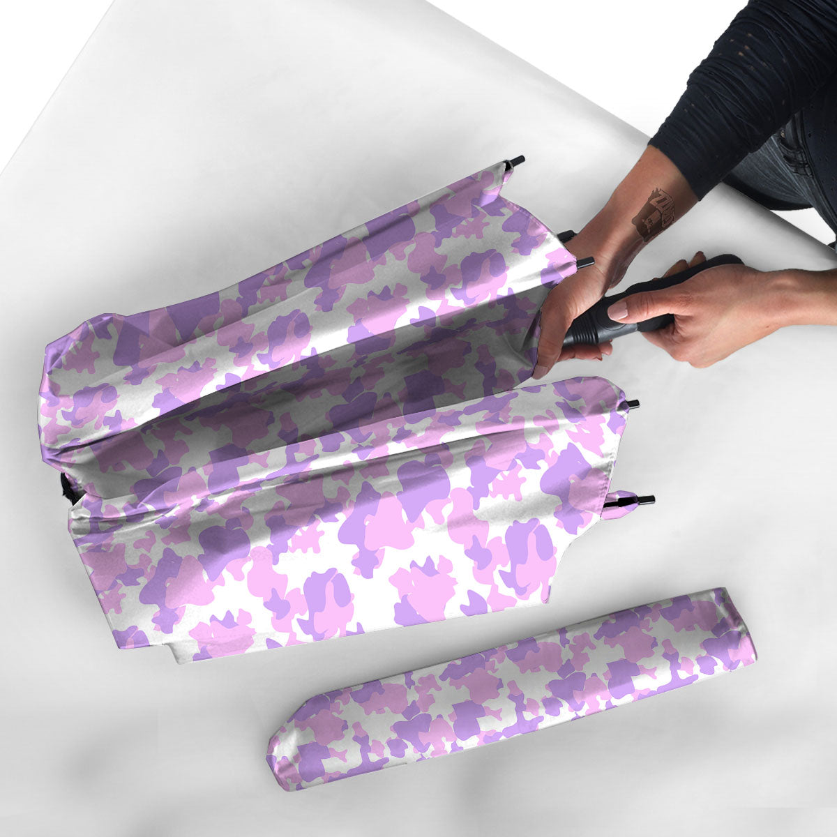 Camouflage Purple Pastel Print Umbrella-grizzshop