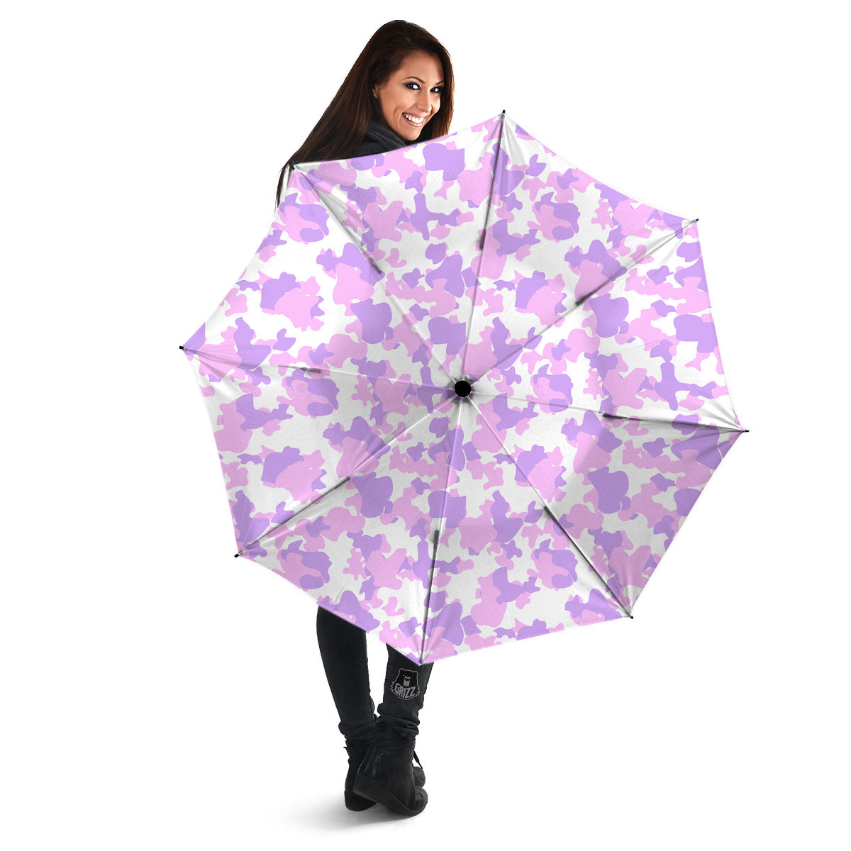 Camouflage Purple Pastel Print Umbrella-grizzshop