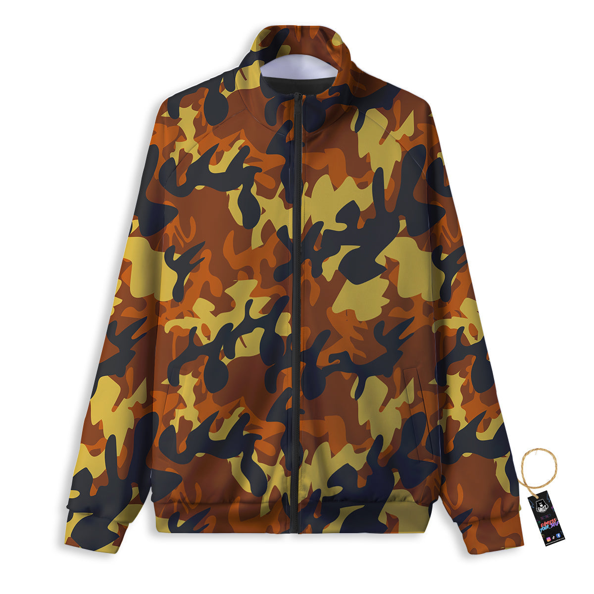 Camouflage Purple Print Pattern Track Jacket-grizzshop