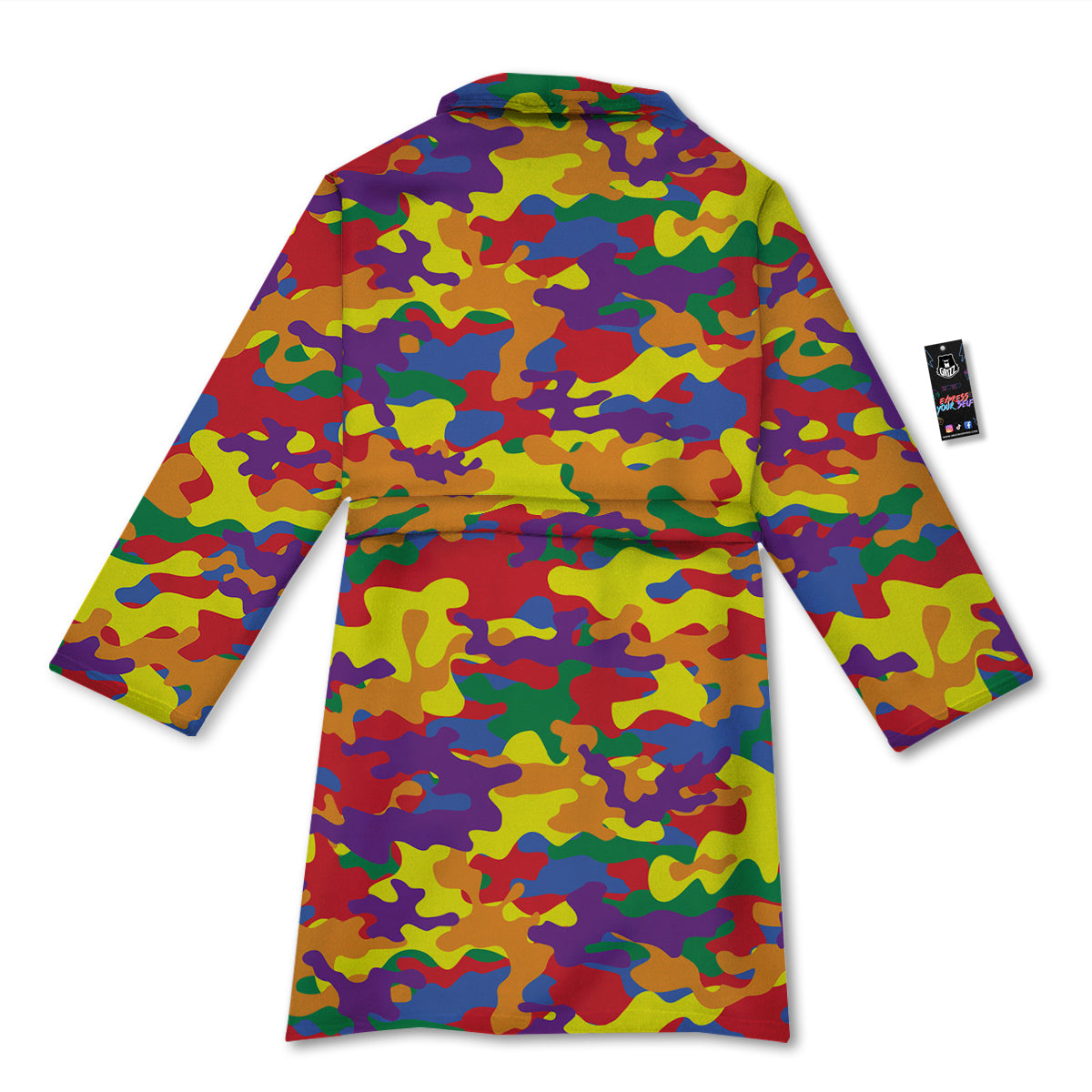Camouflage Rainbow Print Bathrobe-grizzshop