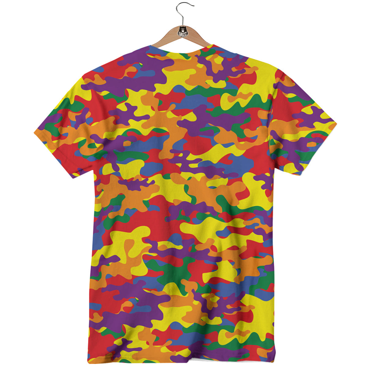 Camouflage Rainbow Print T-Shirt-grizzshop