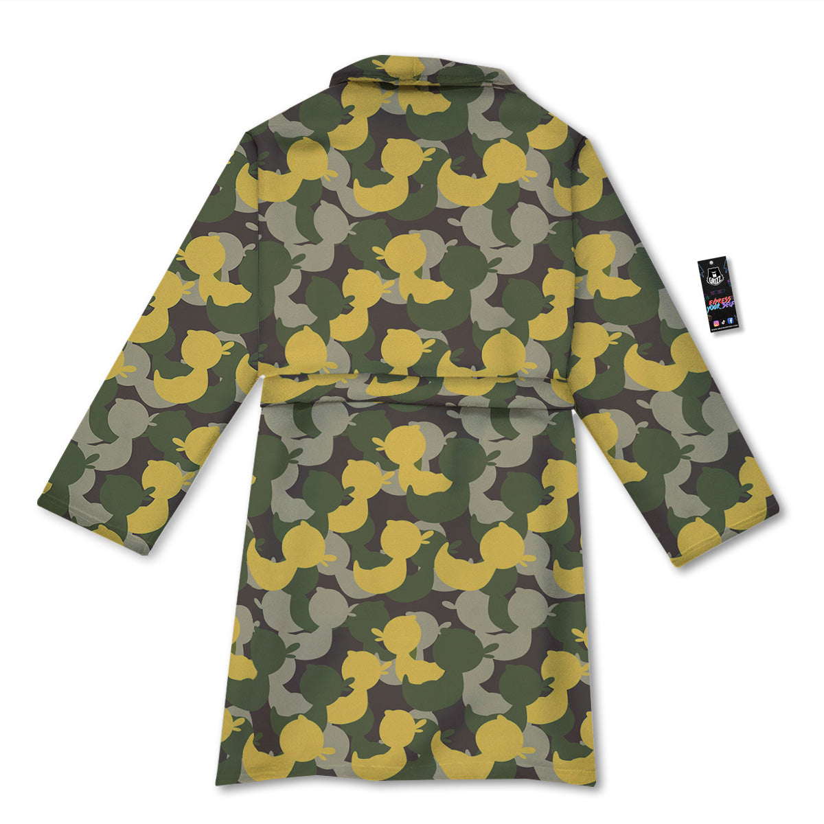 Camouflage Rubber Ducks Print Pattern Bathrobe-grizzshop