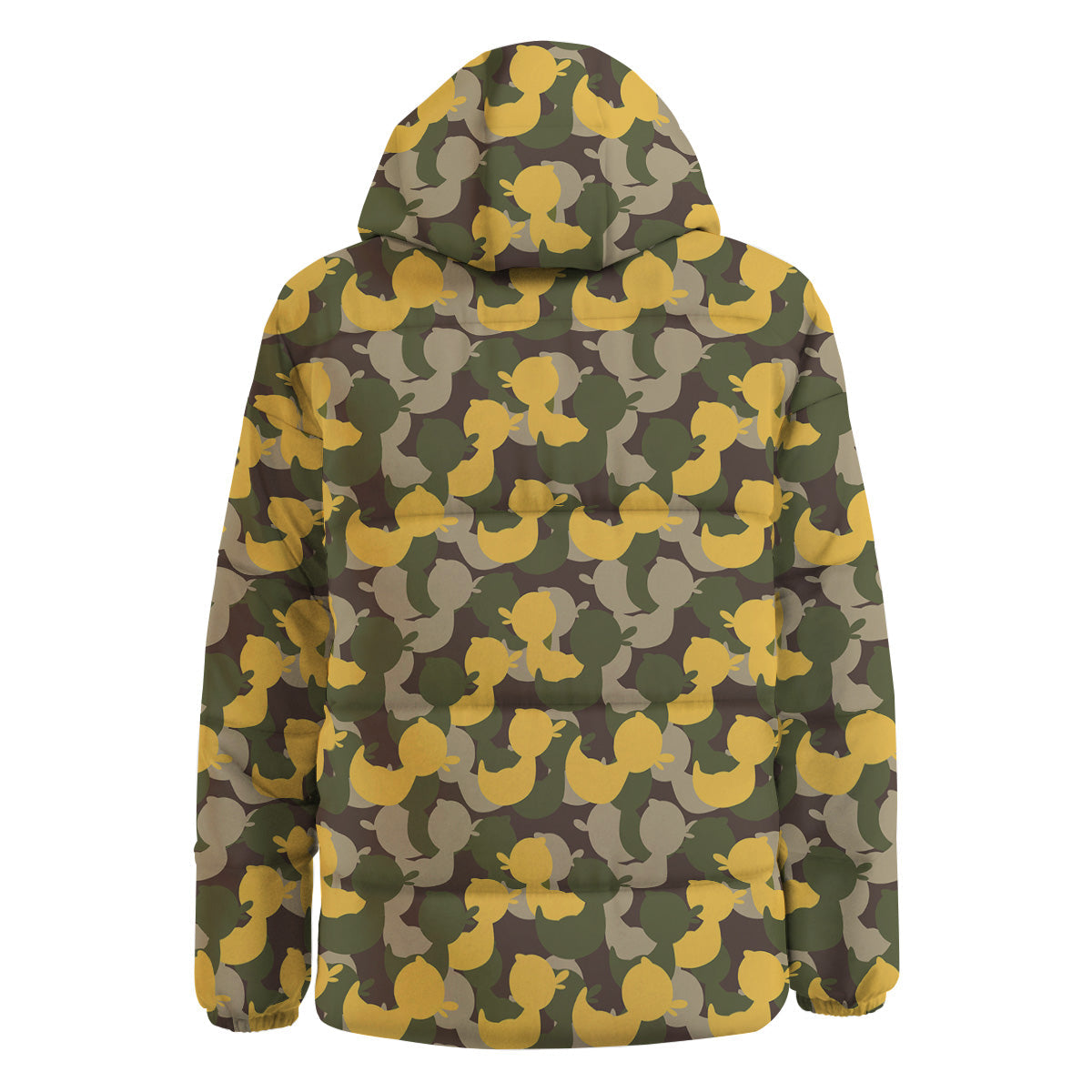 Camouflage Rubber Ducks Print Pattern Down Jacket-grizzshop