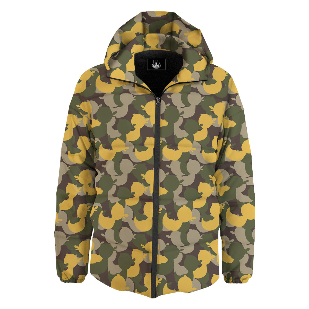 Camouflage Rubber Ducks Print Pattern Down Jacket-grizzshop