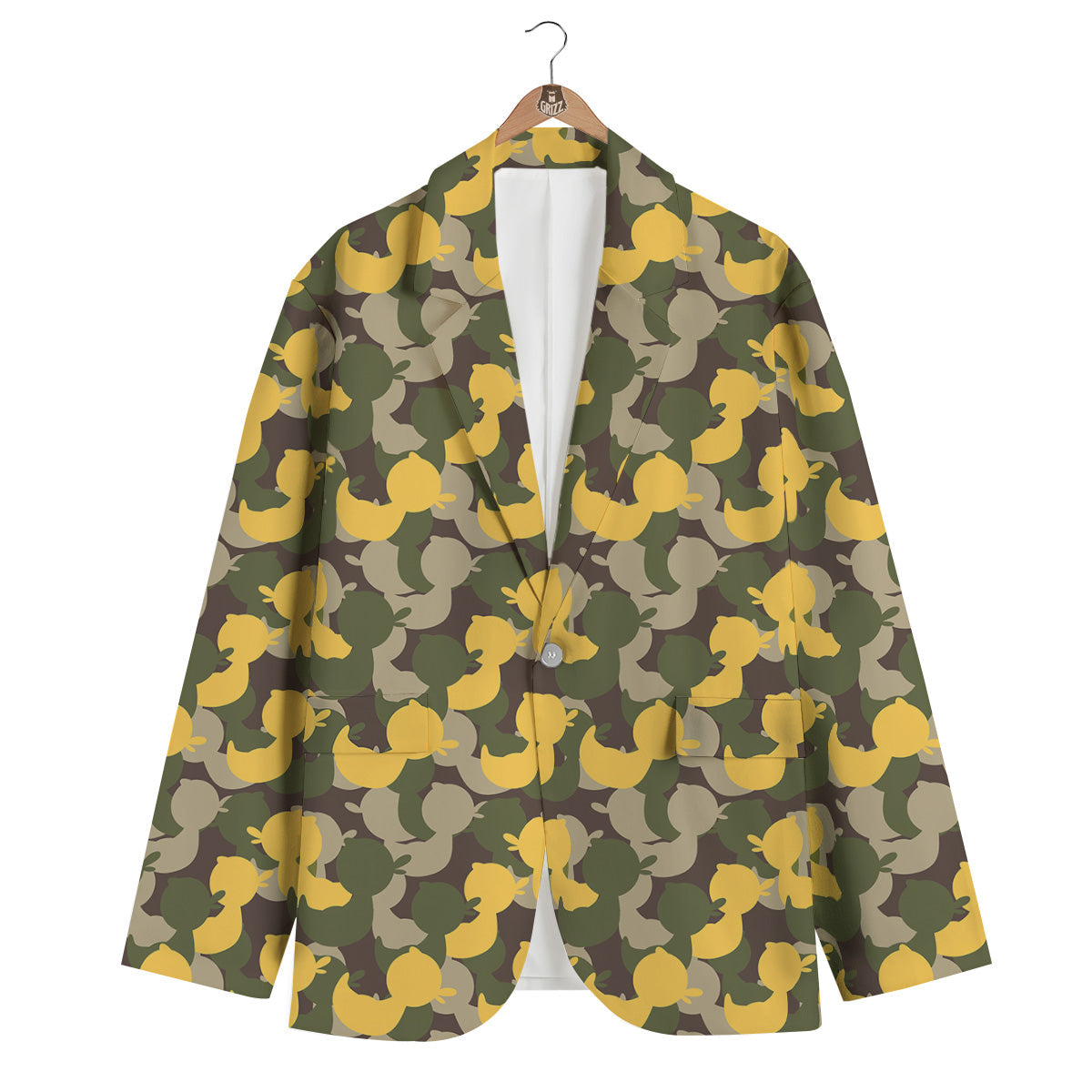 Camouflage Rubber Ducks Print Pattern Men's Blazer-grizzshop