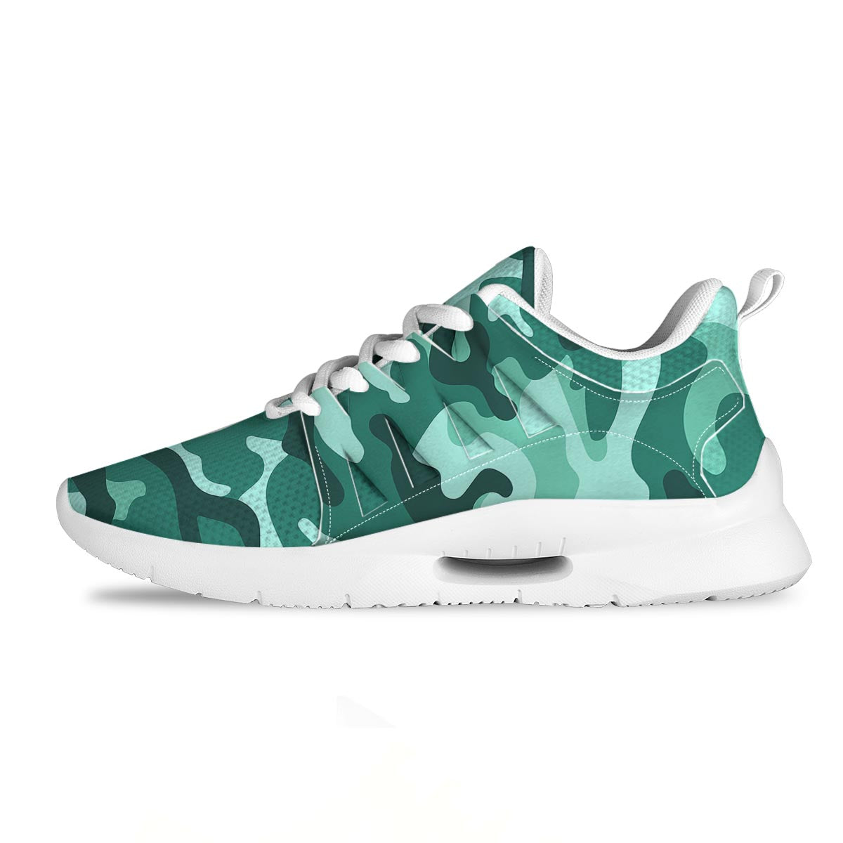 Camouflage Teal Print Tennis Shoes-grizzshop