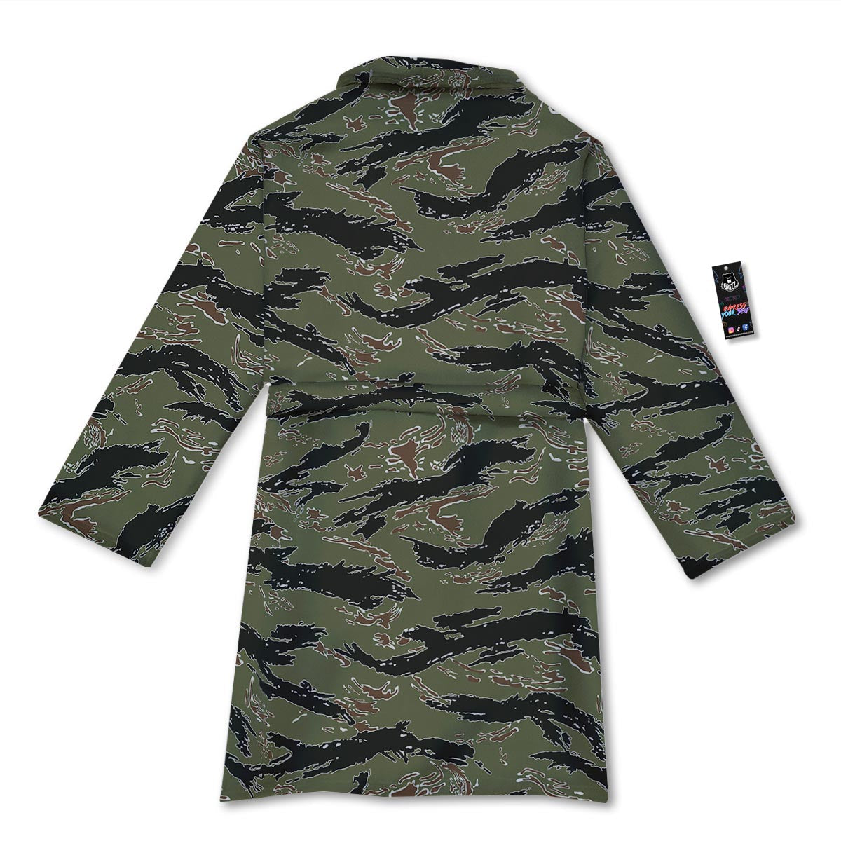 Camouflage Tiger Stripe Print Pattern Bathrobe-grizzshop