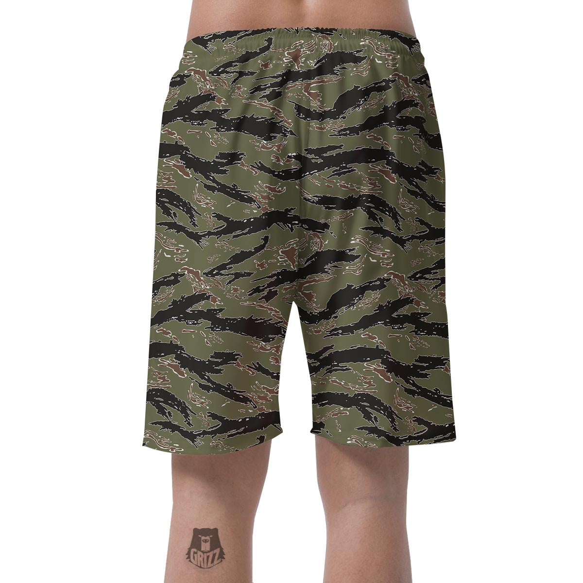 Camouflage Tiger Stripe Print Pattern Men's Shorts-grizzshop