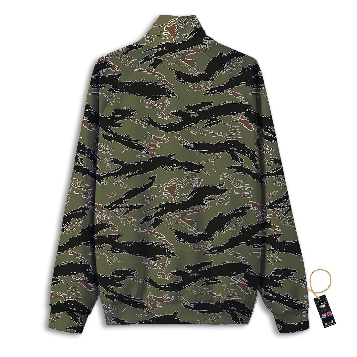 Camouflage Tiger Stripe Print Pattern Track Jacket-grizzshop