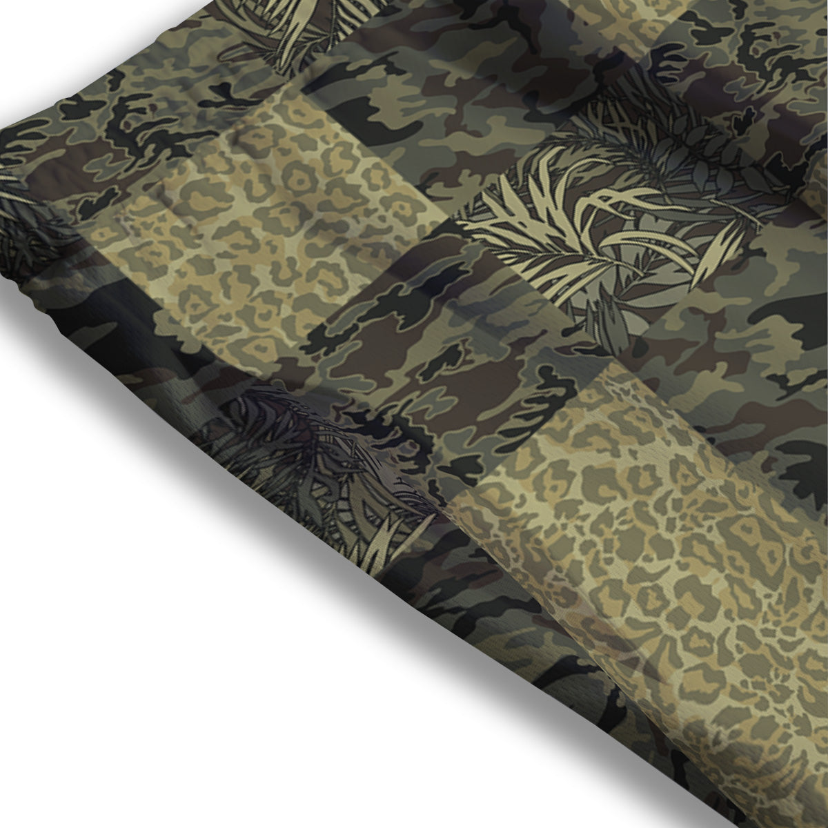 Exotic Leaves Tropical Print Pattern Mesh Shorts