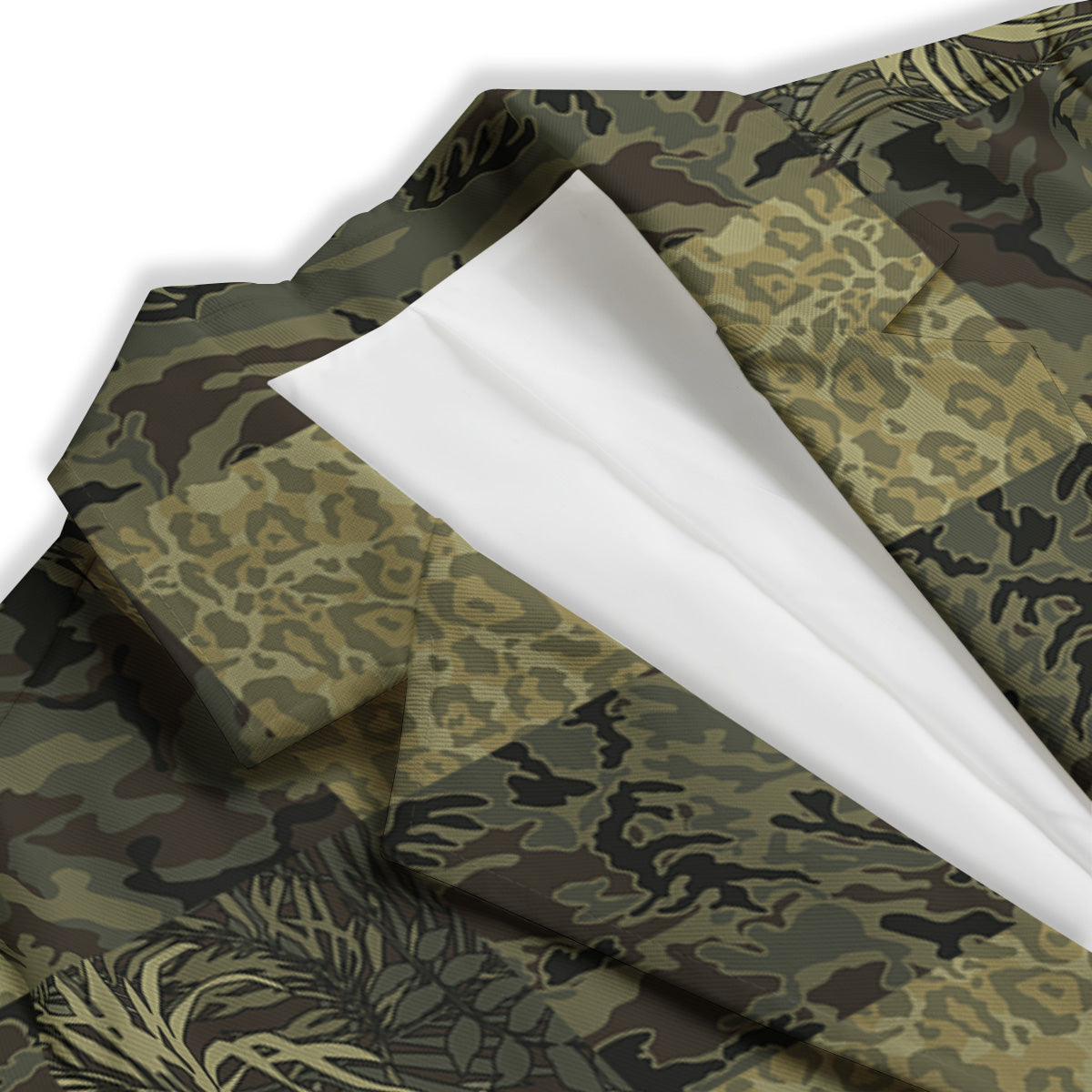 Camouflage Tropical And Leopard Print Pattern Women's Blazer-grizzshop