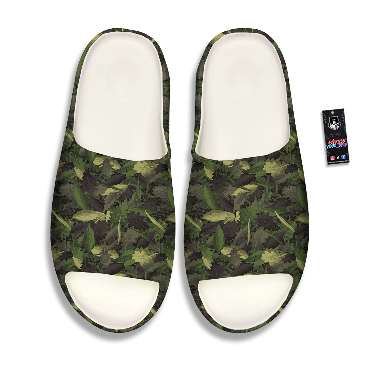 Camouflage Hunting Oak Tree Print Sandals-grizzshop