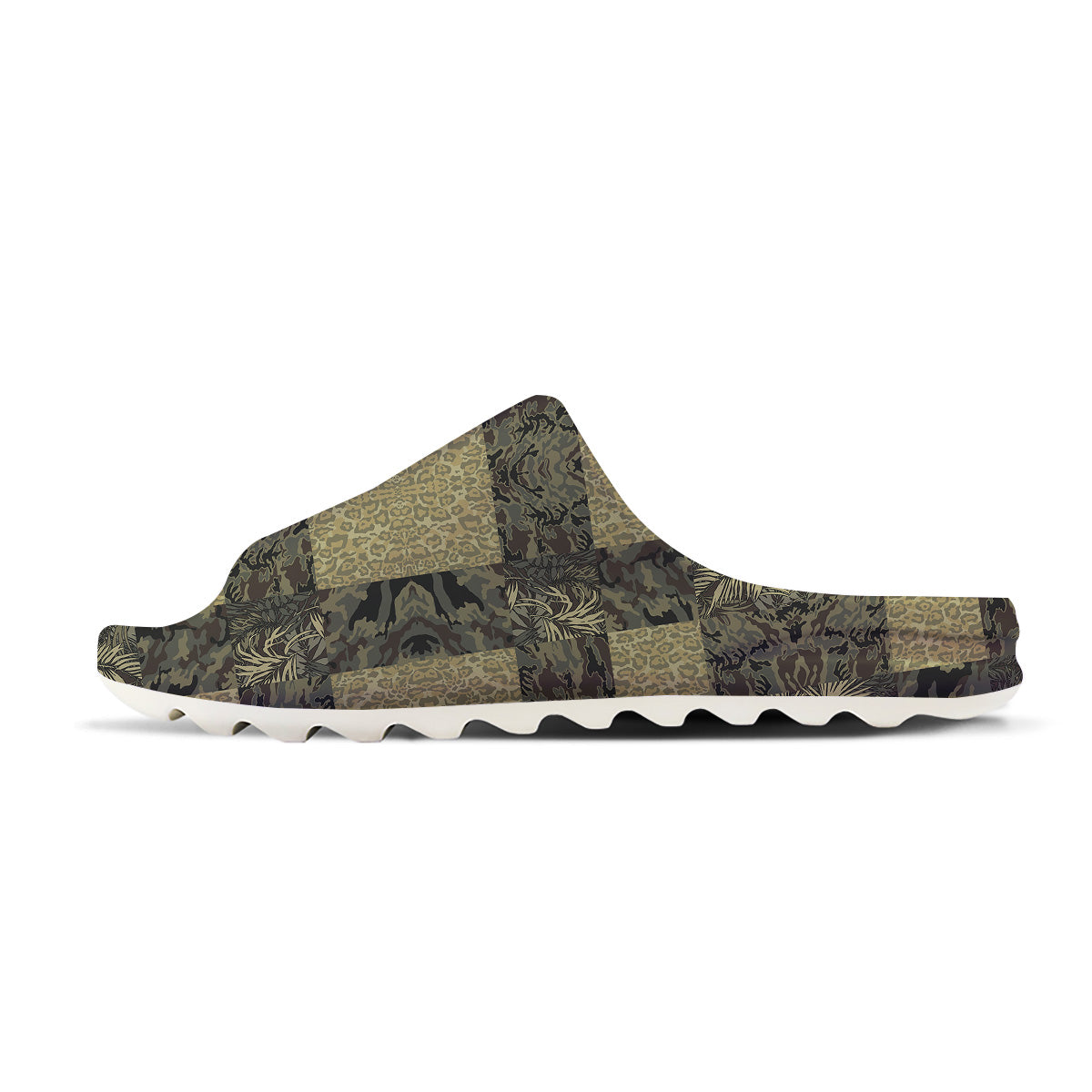 Camouflage Tropical And Leopard Print Pattern Sandals-grizzshop