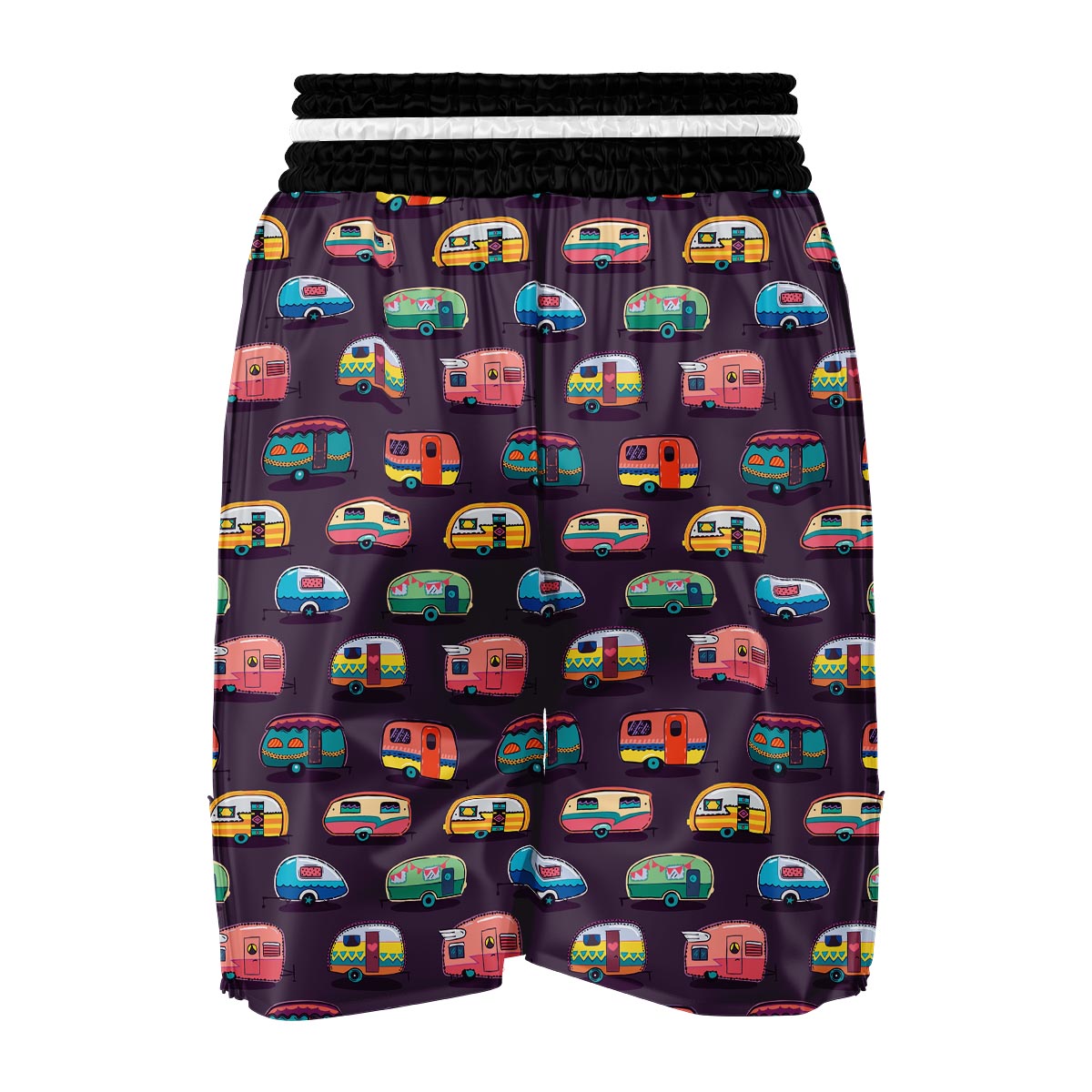 Camper Van Pattern Print Boxing Shorts-grizzshop