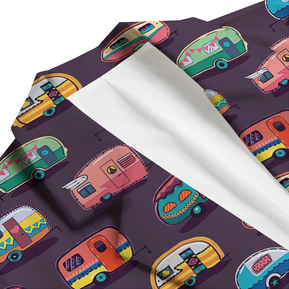 Camper Van Pattern Print Men's Blazer-grizzshop