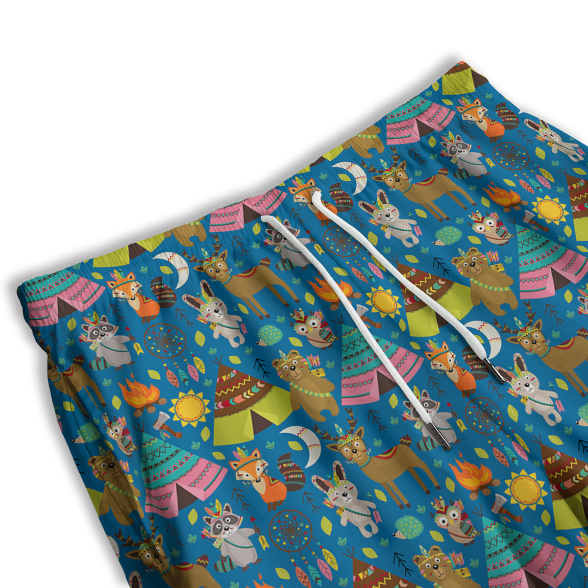 Camping Animal Print Pattern Men's Athletic Shorts