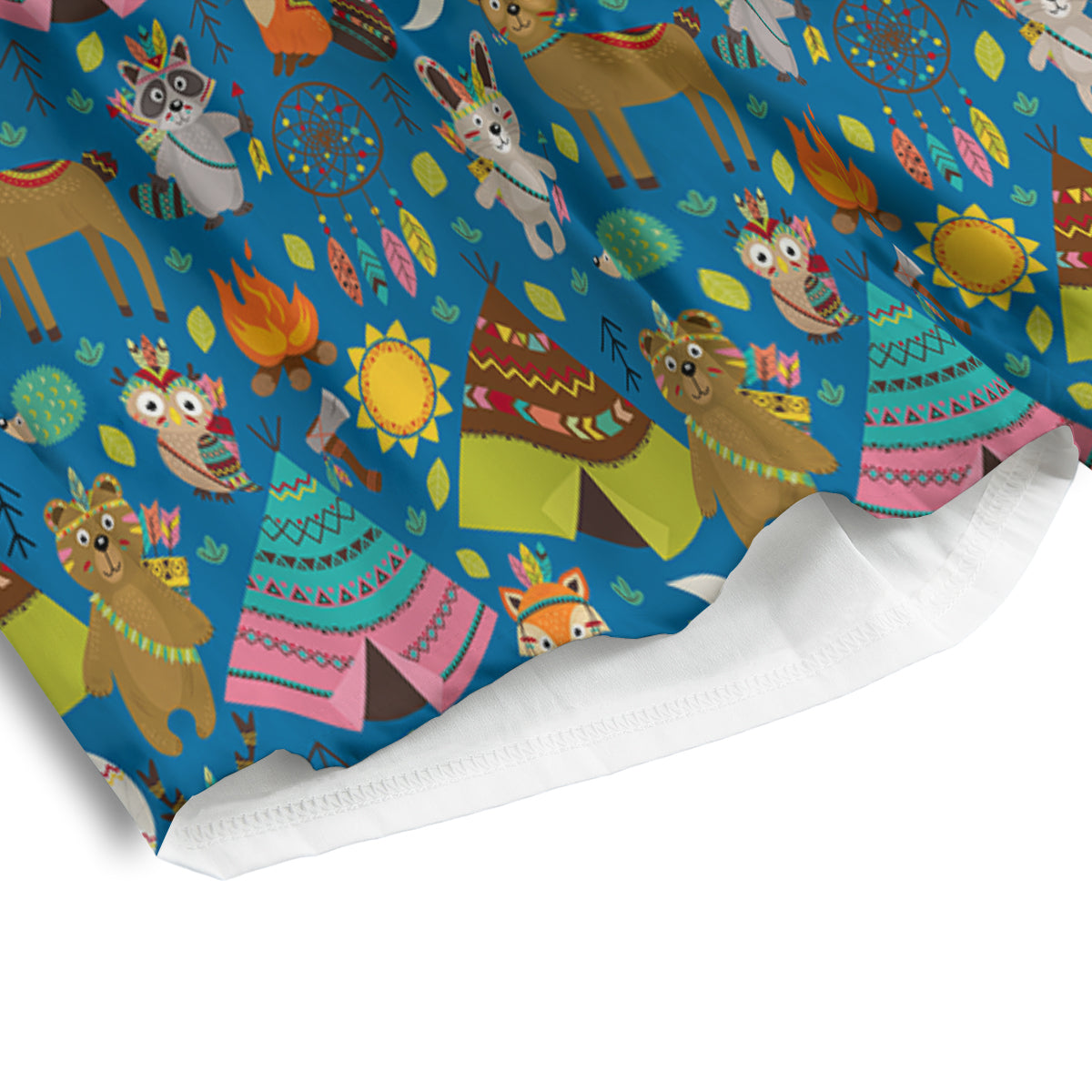 Camping Animal Print Pattern Men's Athletic Shorts