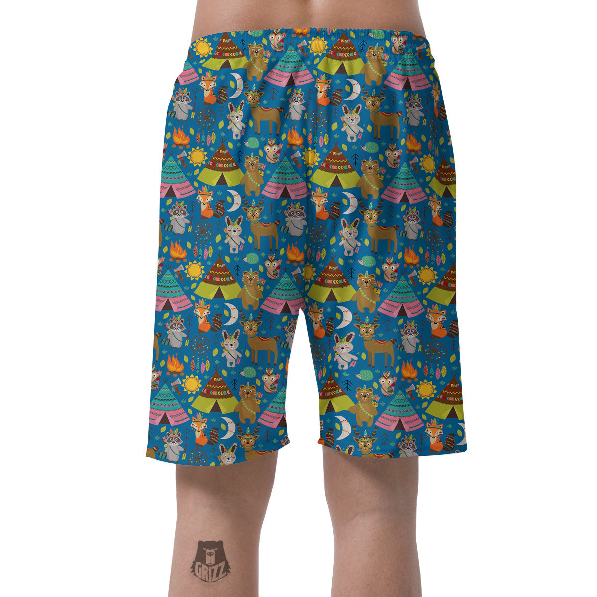 Camping Animal Print Pattern Men's Shorts-grizzshop