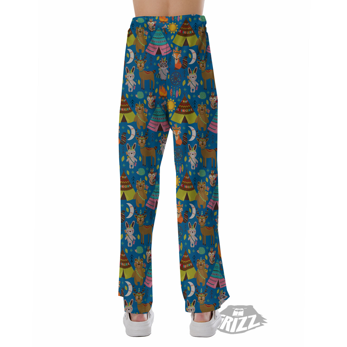 Camping Animal Print Pattern Pajama Pants-grizzshop