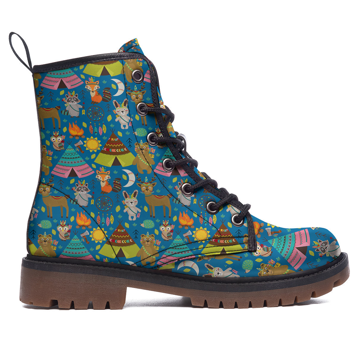 Camping Animal Print Pattern Work Boots-grizzshop