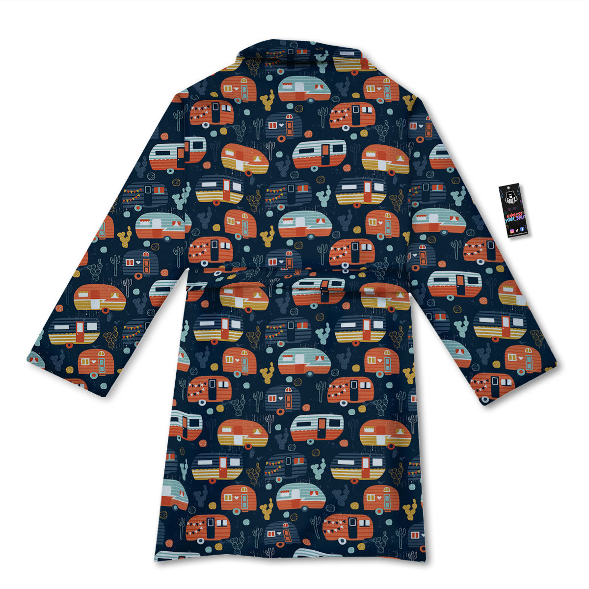 Camping Caravan Print Pattern Bathrobe-grizzshop