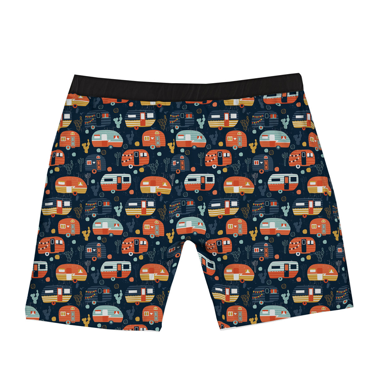 Camping Caravan Print Pattern Boxer Briefs-grizzshop