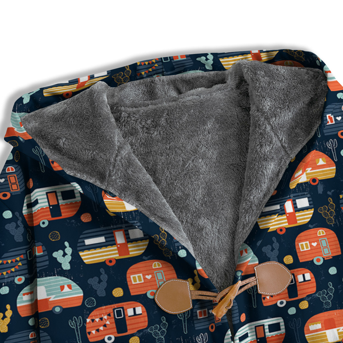 Camping Caravan Print Pattern Men's Windbreaker Jacket-grizzshop