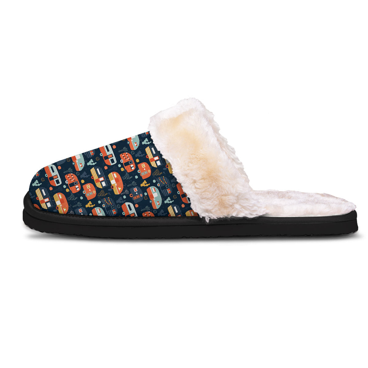 Camping Caravan Print Pattern Slippers-grizzshop