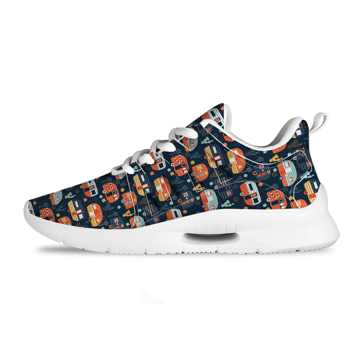 Camping Caravan Print Pattern Tennis Shoes-grizzshop