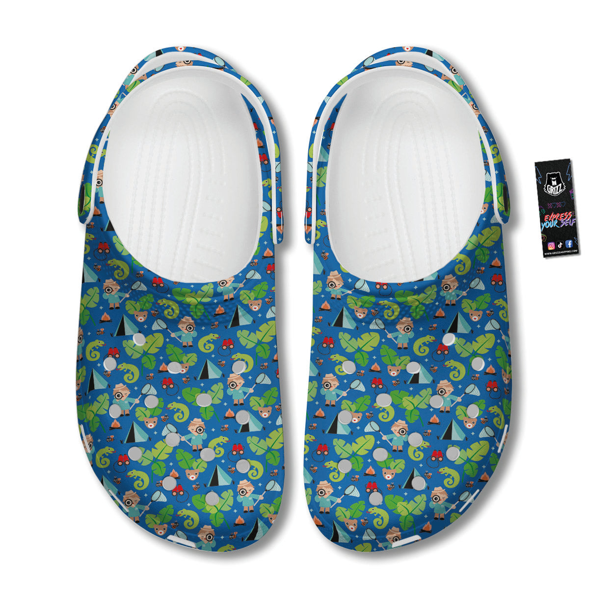 Camping Cute Print Pattern Clog-grizzshop