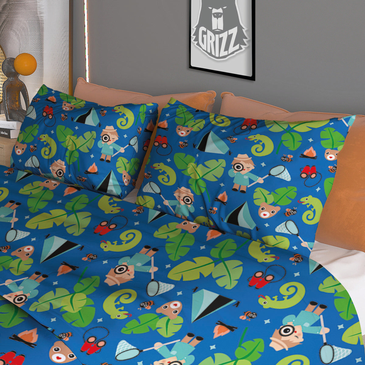 Chevron White And Grey Print Pattern Duvet Cover Bedding Set