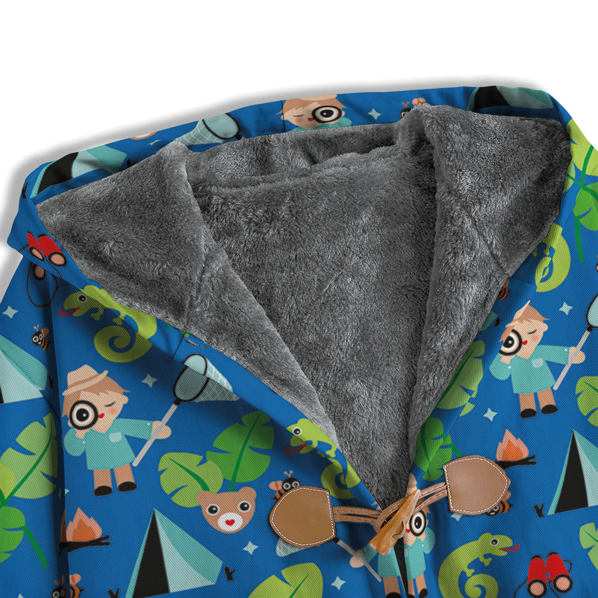 Camping Cute Print Pattern Men's Windbreaker Jacket-grizzshop