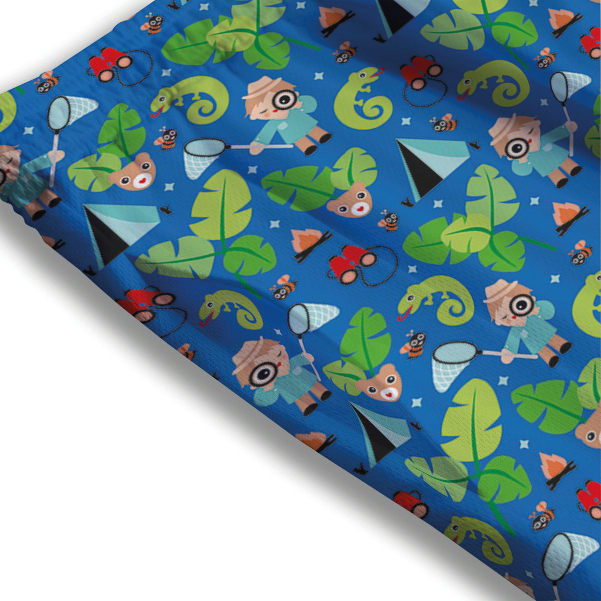 Chevron White And Grey Print Pattern Mesh Shorts