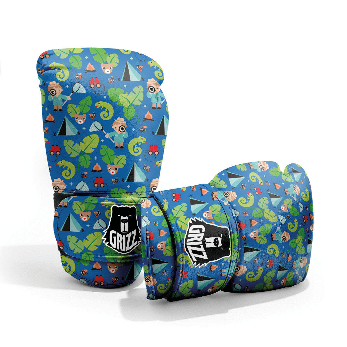 Camping Cute Print Pattern Pro Boxing Glove