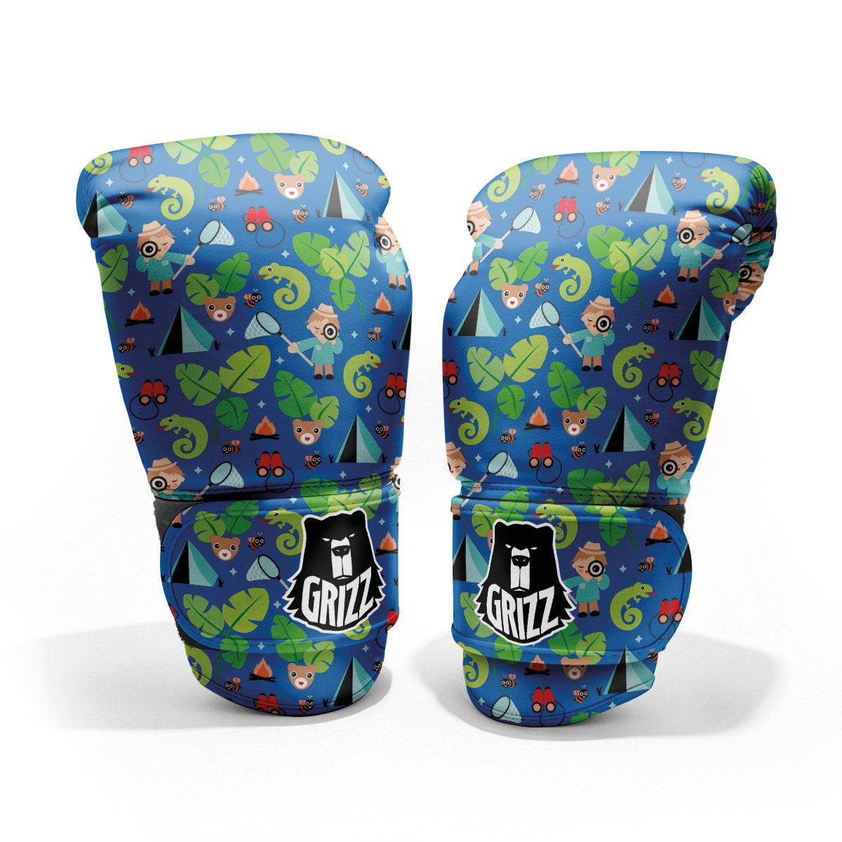 Camping Cute Print Pattern Pro Boxing Glove