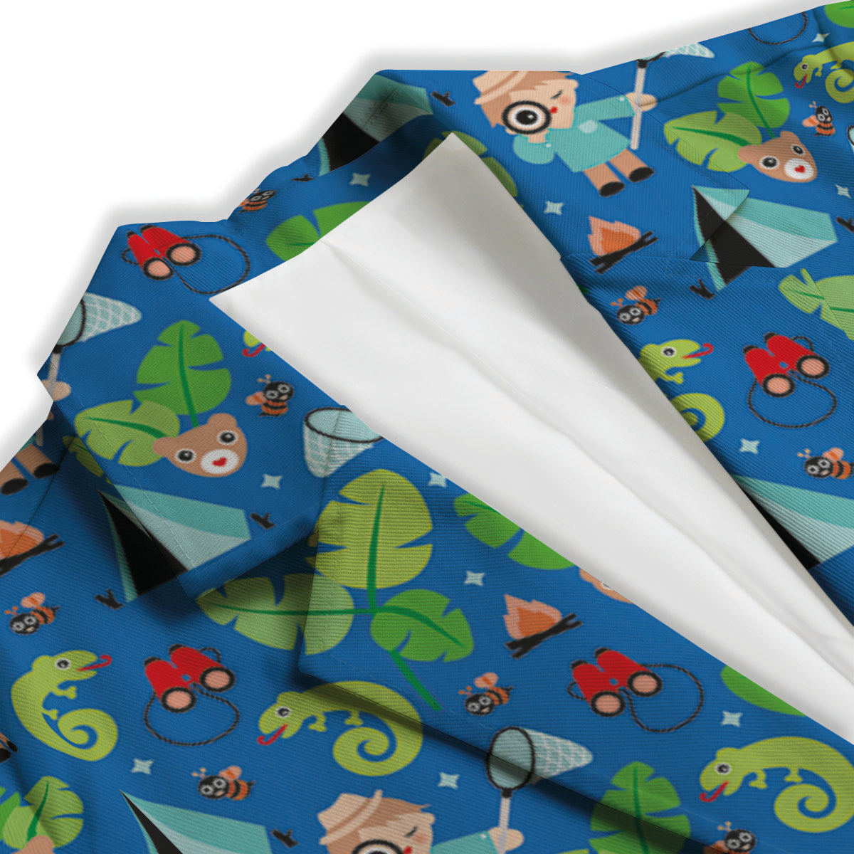 Camping Cute Print Pattern Women's Blazer-grizzshop