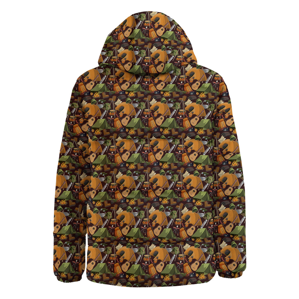 Camping Equipment Print Pattern Down Jacket-grizzshop