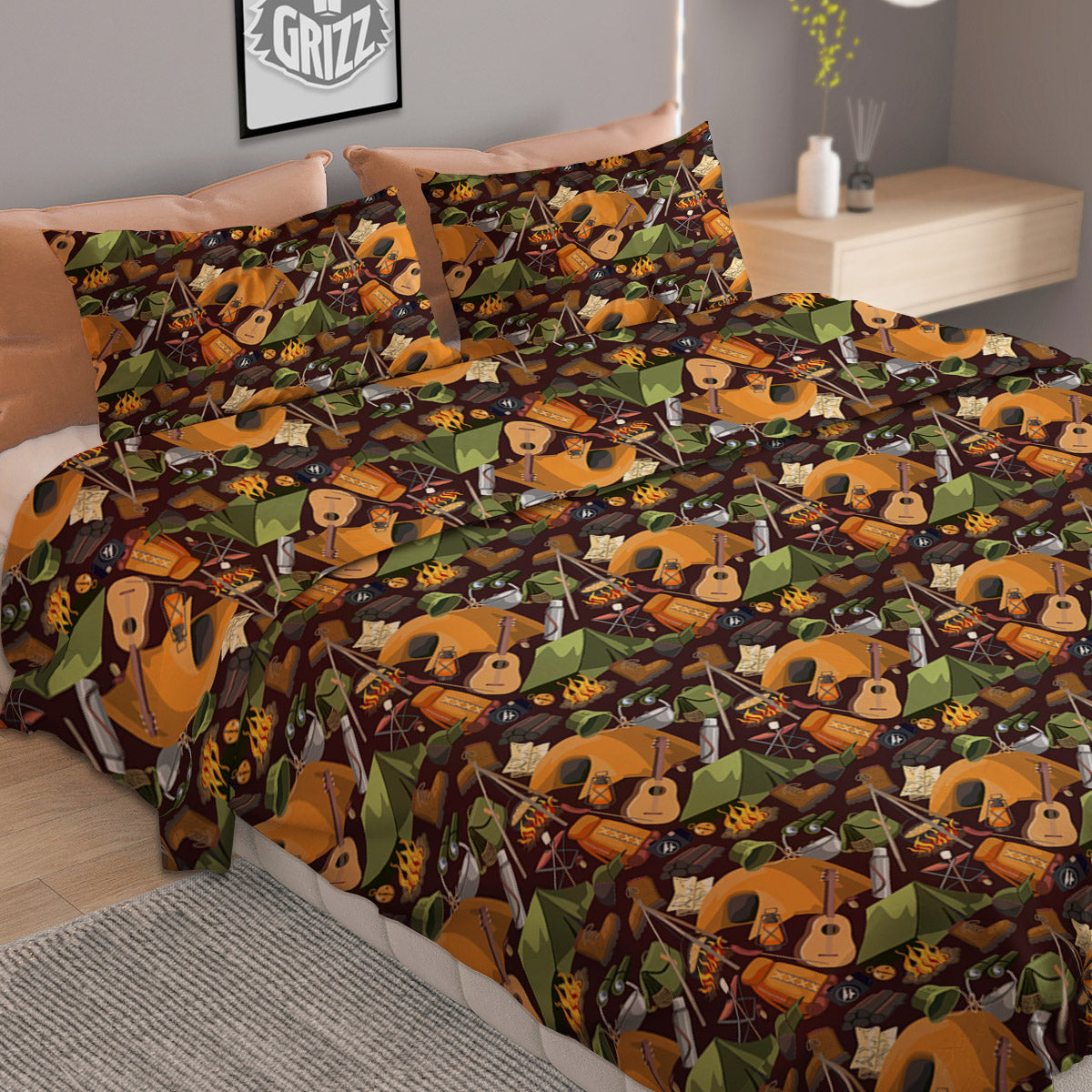 Chicken Cute Print Pattern Duvet Cover Bedding Set