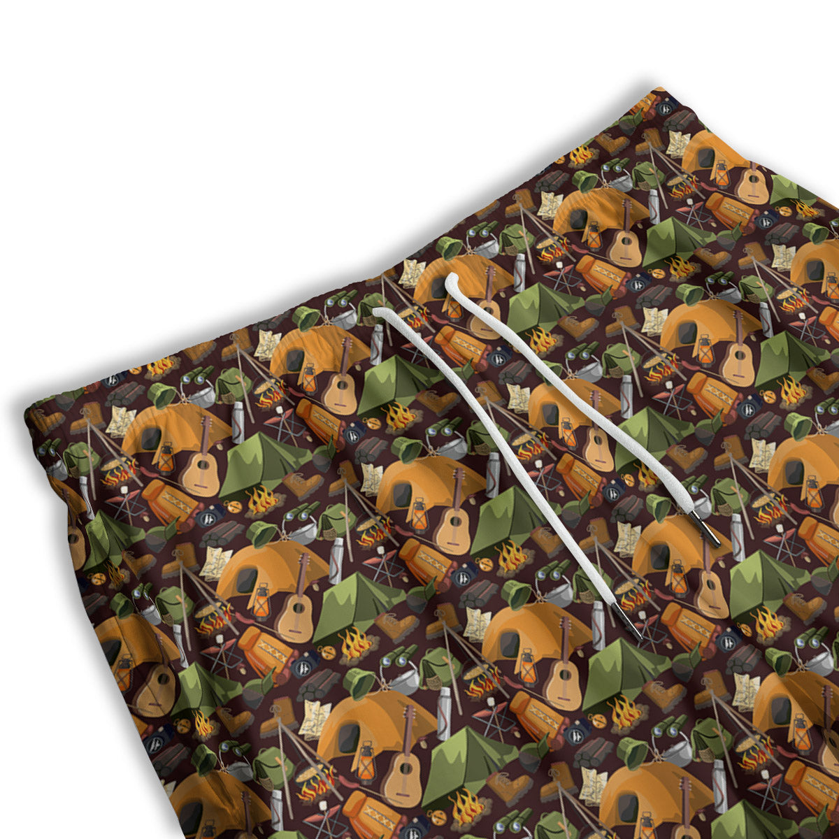 Camping Equipment Print Pattern Men's Athletic Shorts