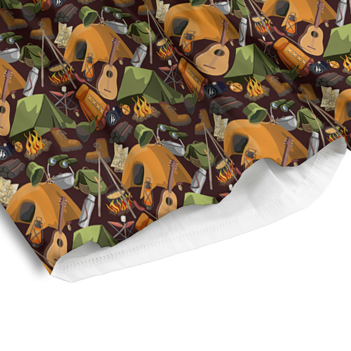 Camping Equipment Print Pattern Men's Athletic Shorts