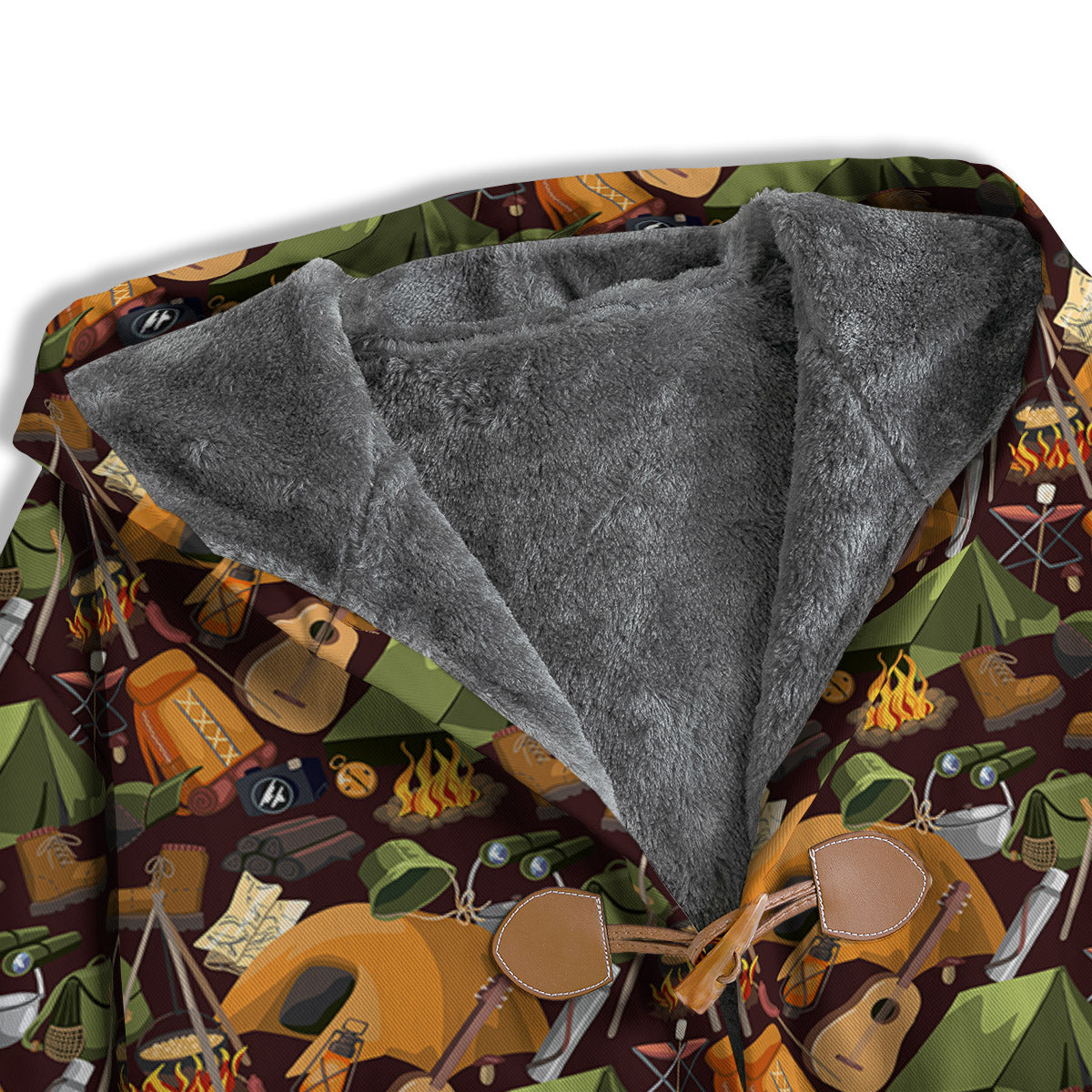 Camping Equipment Print Pattern Men's Windbreaker Jacket-grizzshop