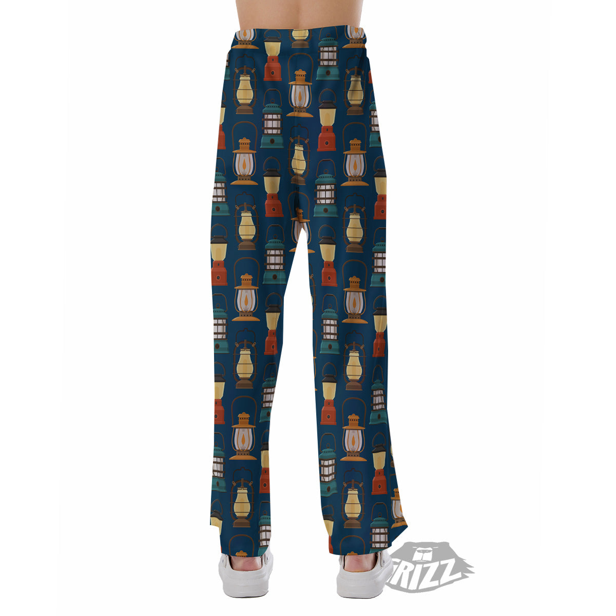 Camping Lantern Vintage Print Pattern Pajama Pants-grizzshop