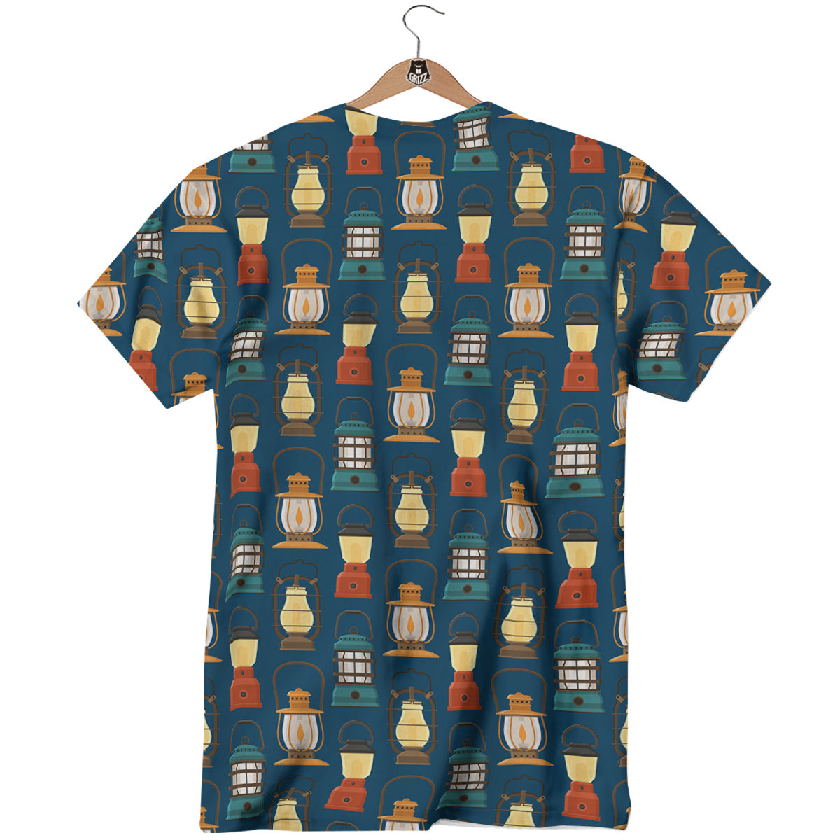 Camping Lantern Vintage Print Pattern T-Shirt-grizzshop
