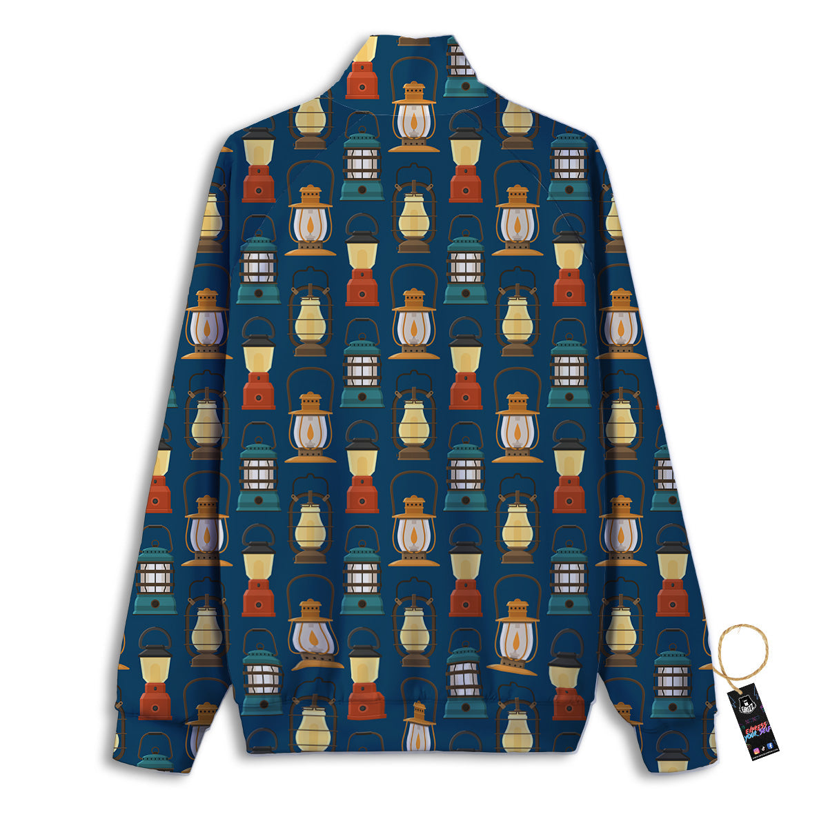 Camping Lantern Vintage Print Pattern Track Jacket-grizzshop