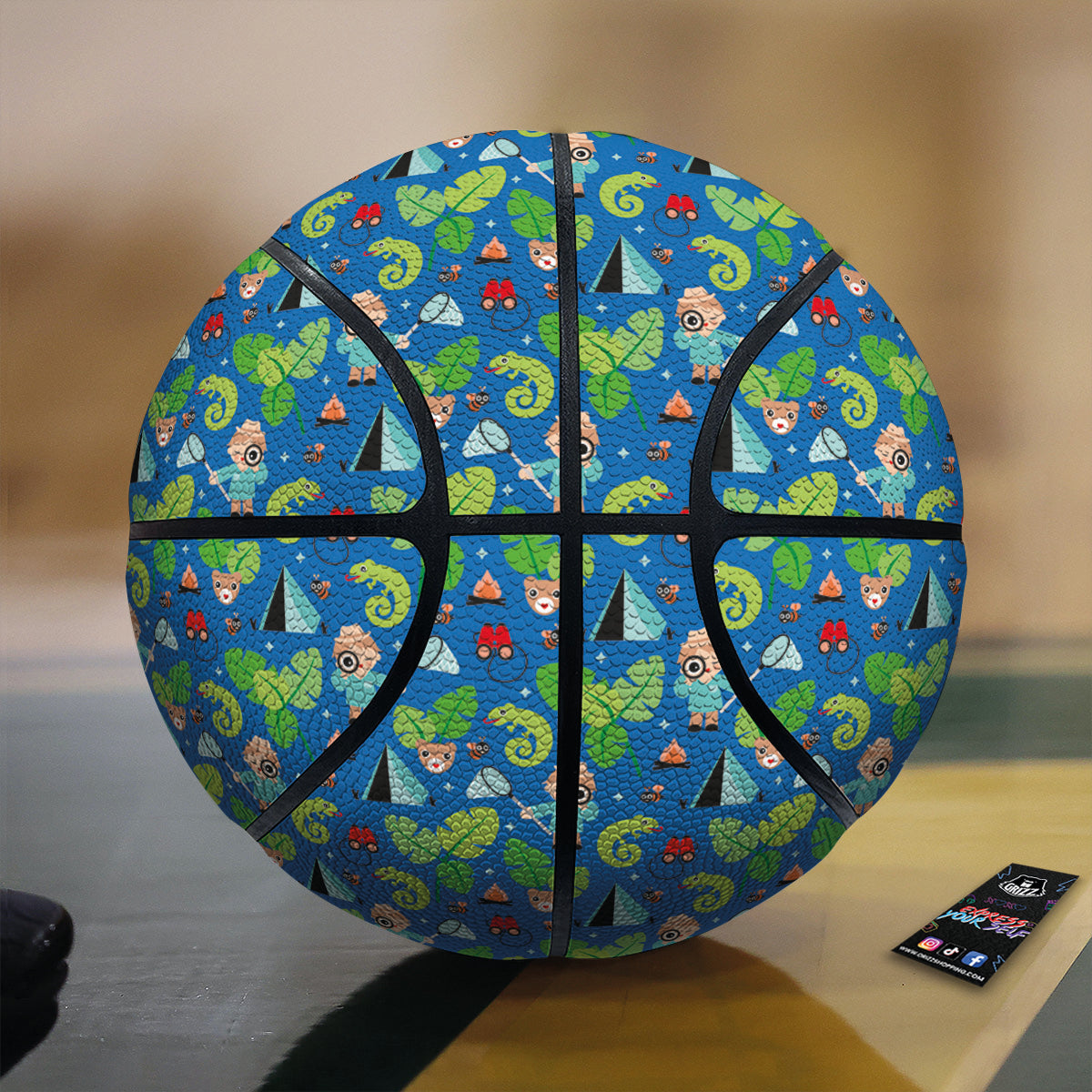 Camping Cute Print Pattern Basketball
