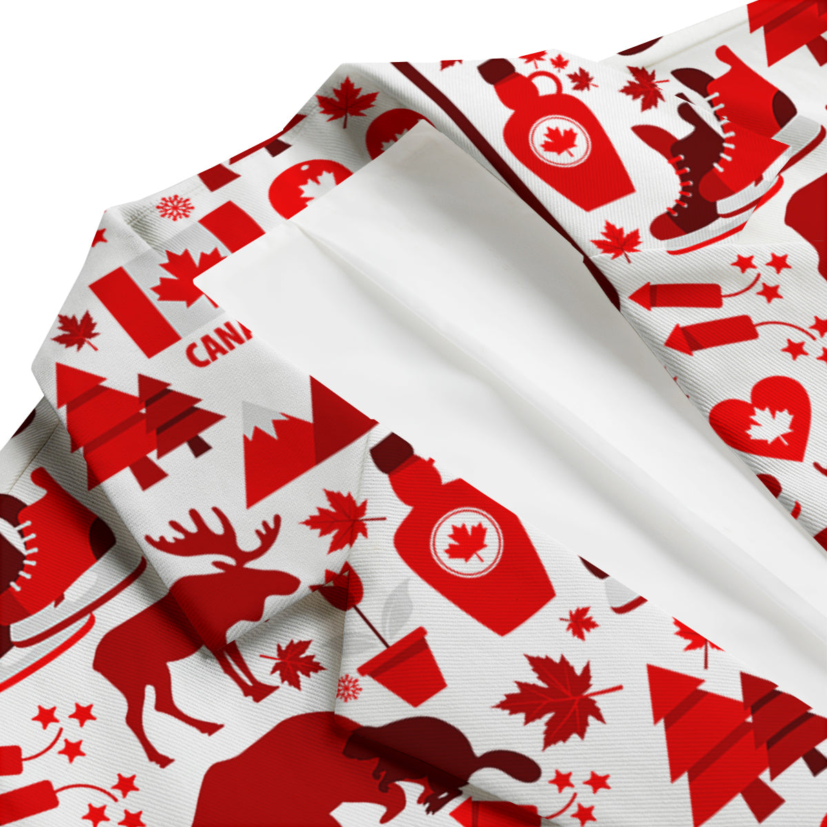 Canada Love Pattern Print Men's Blazer-grizzshop