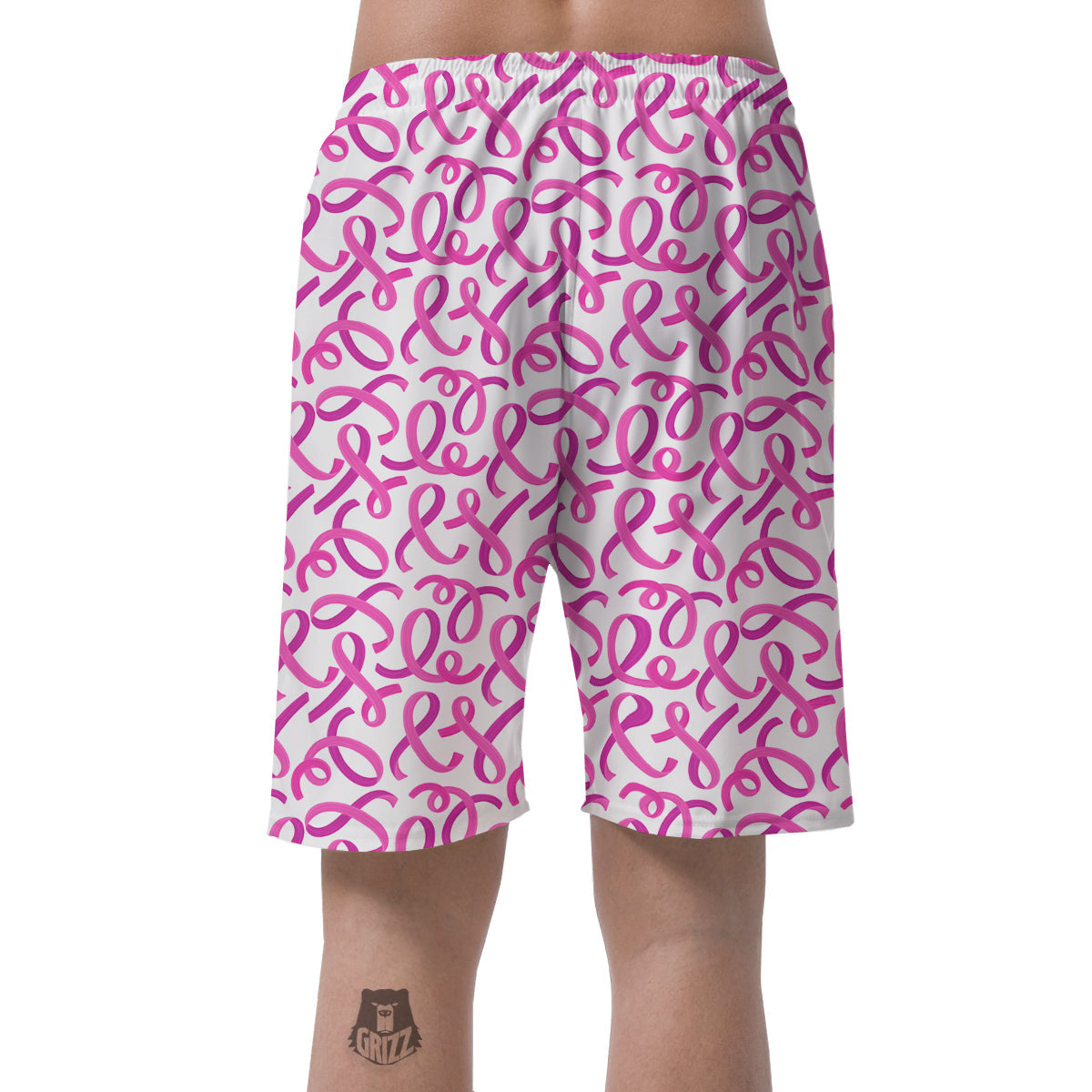 Cancer Awareness Print Pattern Men's Shorts-grizzshop