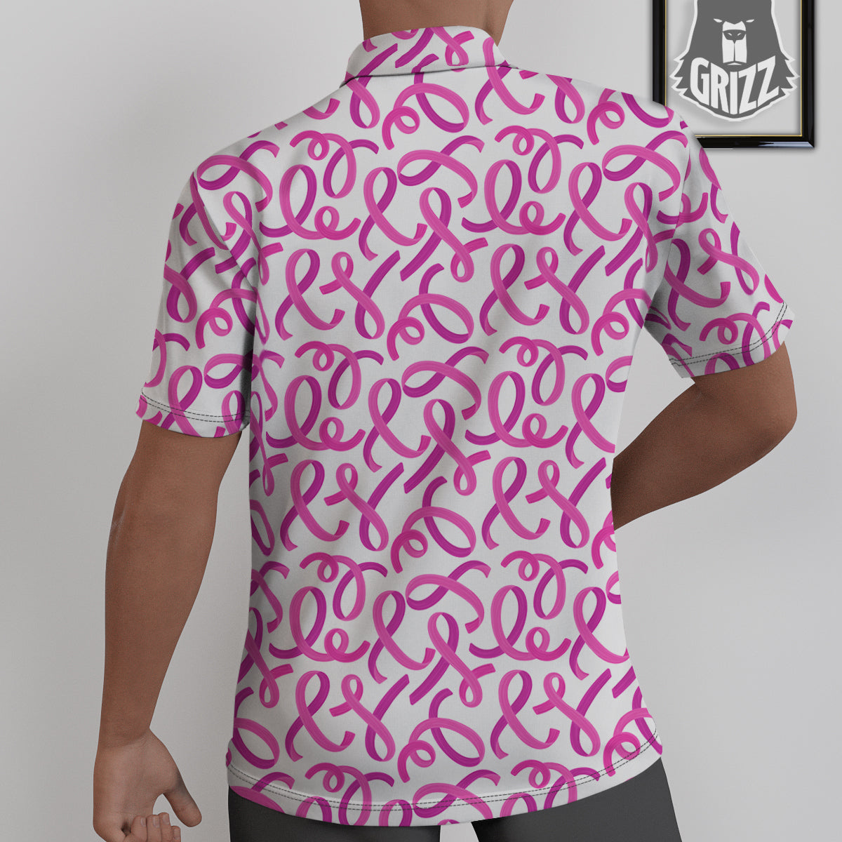 Cancer Awareness Print Pattern Untucked Shirts-grizzshop