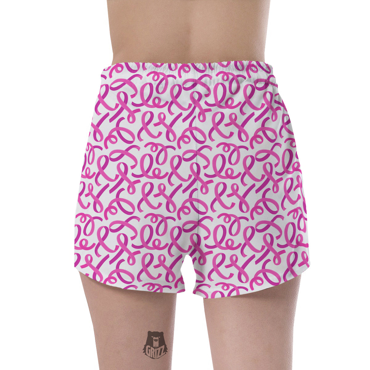 Cancer Awareness Print Pattern Women's Shorts-grizzshop